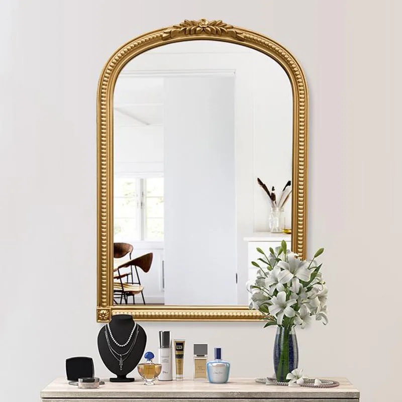 Desktop carved dressing mirror neoclassical decorative mirror hanging mirror princess dressing