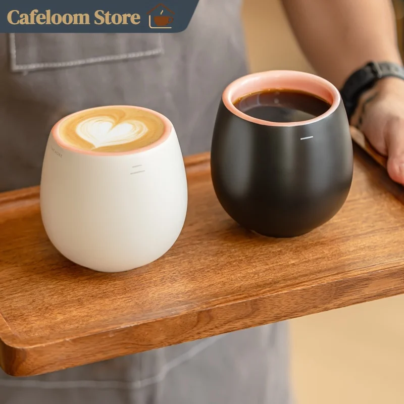 Timemore × Ni Wares Double Lip Ceramic Tasting Cup Espresso Coffee Sampling Mug For Home Office Cafe Bar Coffee Lovers
