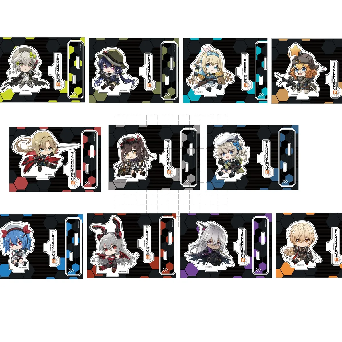 Jeu filles Frontline acrylique support poupée Anime UMP45 RO635 STAR-15 UMP9 M4A1 M16A1 Figure modèle plaque Cosplay jouet pour cadeau