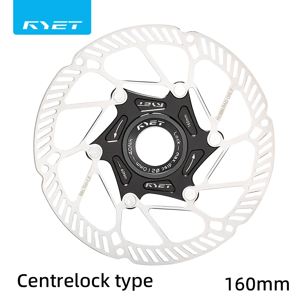 

RYET Ultralight Floating Bike Disc Rotor 140mm 160mm - 6 Bolt & Center Lock Stainless Steel for Mountain Road Bicycle Cycling