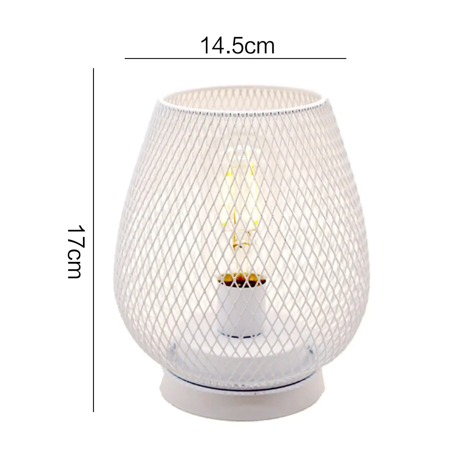 Metal Cage Table Lamp Round Shaped LED Lantern Battery Powered Cordless Lamp for Weddings Party Home Decor Candle Holder