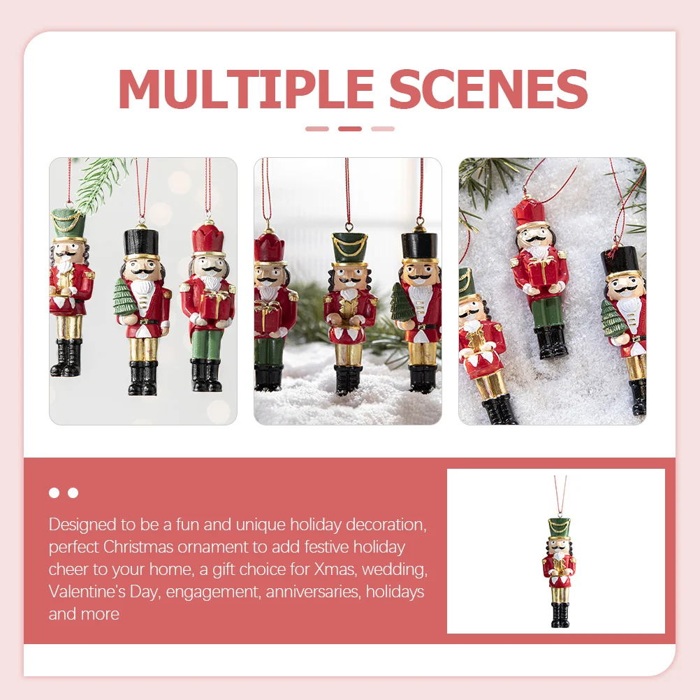 

Xmas Hanging Nutcracker Decoration Big Resin Hand-Painted Christmas Tree Ornament Hanging Decor from Ceiling Big Nutcracker