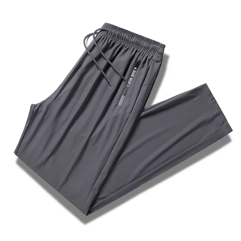 Ice Silk Loose Fit Casual Pants Men's Baskeall Sports Training orts Qui Dry Summer Thin Sle Running Trousers
