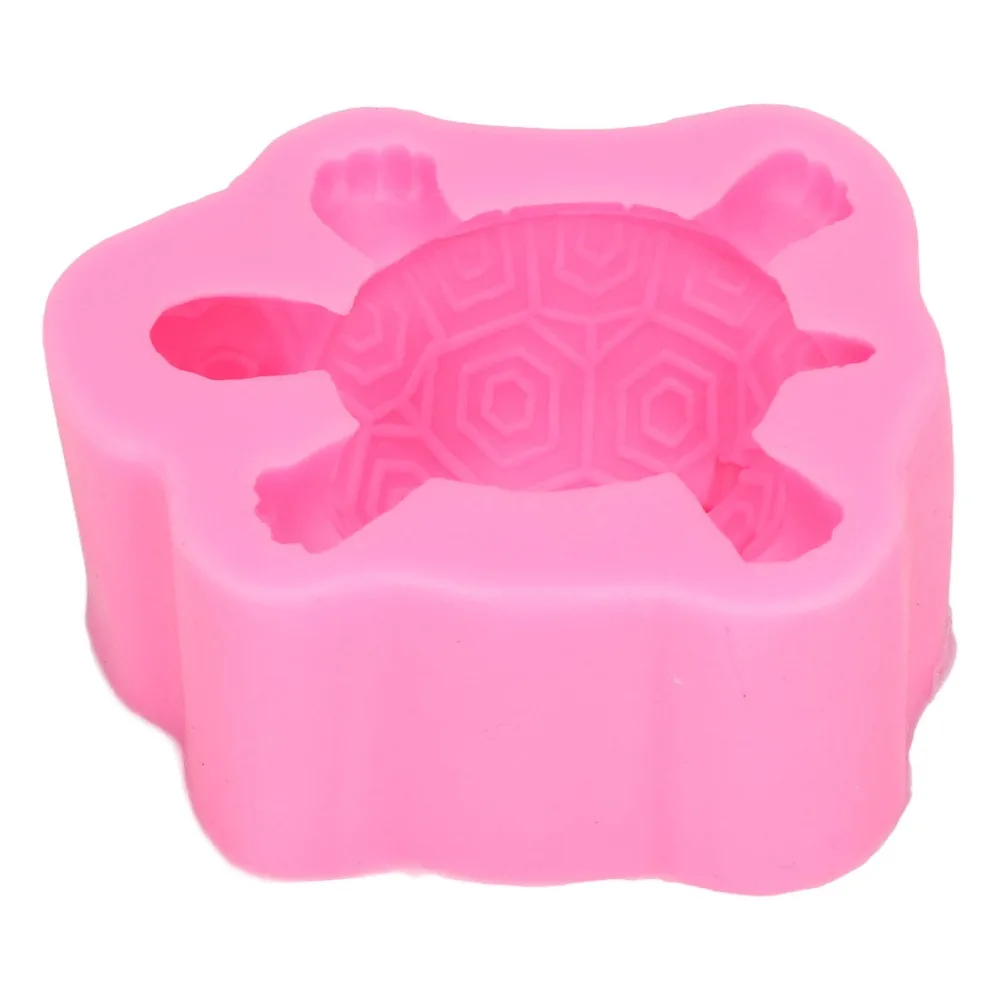 1PCS Durable Pink Color Silicone Turtle Mold Turtle Shape Food-Grade Silicone Baking Mold Fondant Mold For DIY Cakes