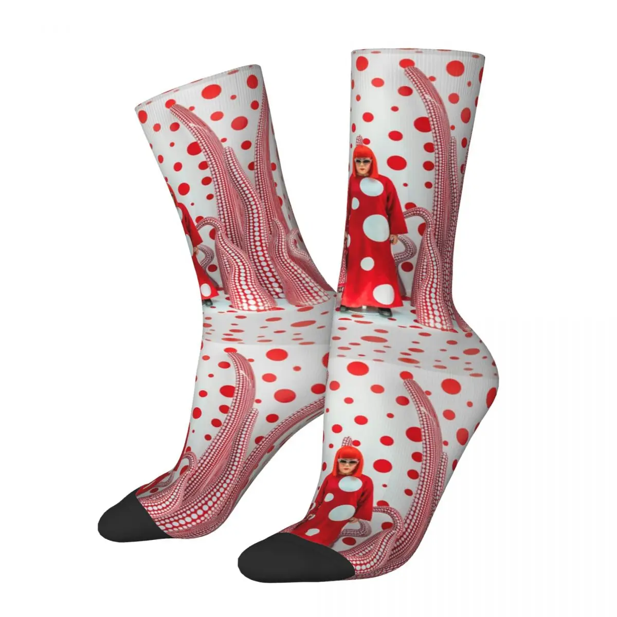 

Happy Funny Male Men Socks Harajuku Yayoi Kusama Painting Sock Japanese Mystery Sport Women Socks Spring Summer Autumn Winter