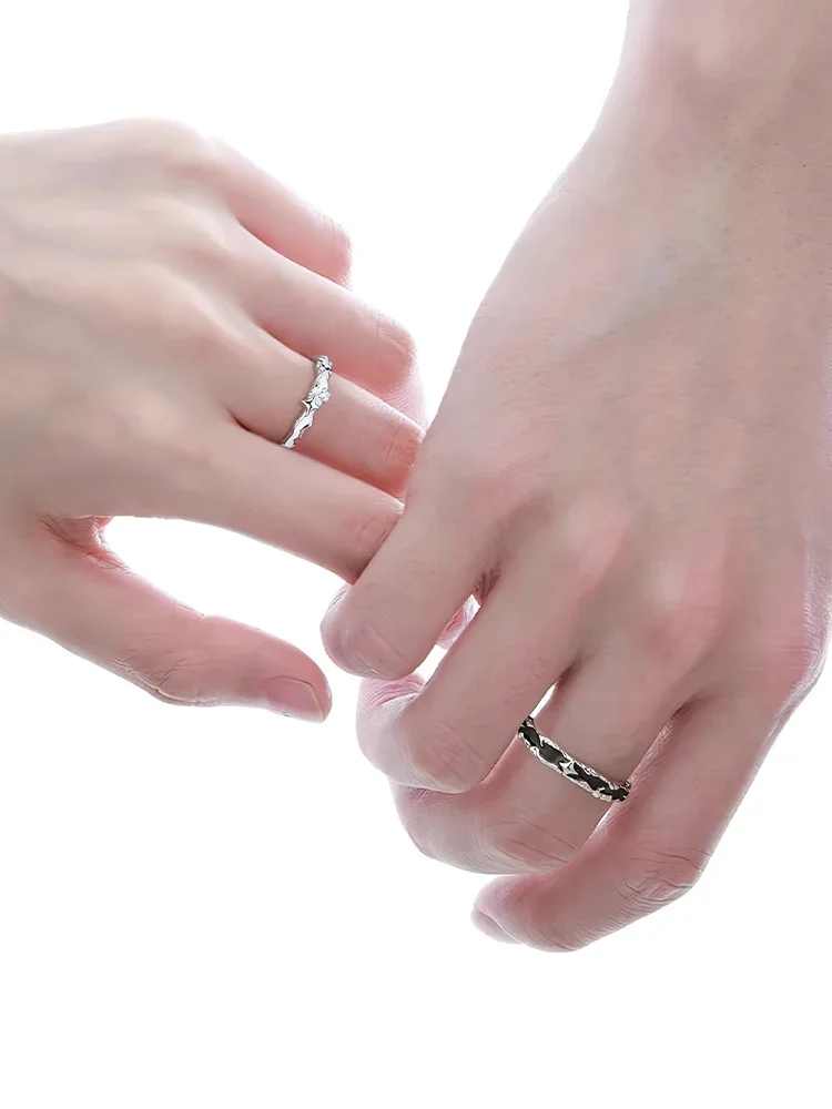 Galaxy Brilliant Couple Ring S925 Silver Pair