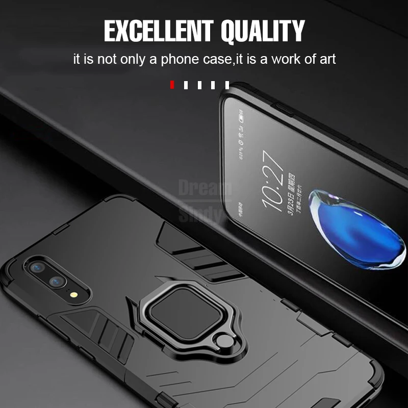 Luxury Armor Ring Case For Huawei P20 Pro P20 Phone Case Cover For Huawei P30 P20 Lite Honor 8x 10 20 Shockproof Full Back Case
