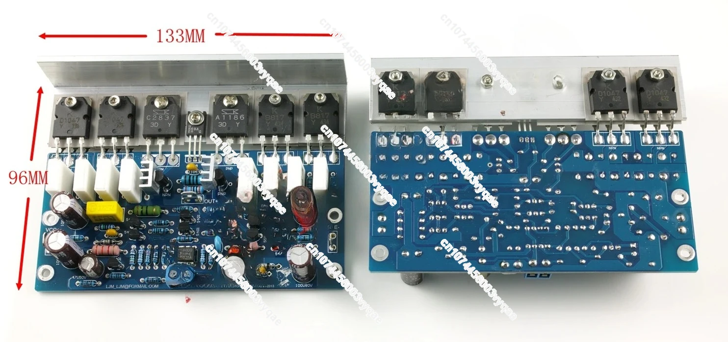 1 Pair L25 250W  Dual Channel Power Amplifier Board,  Post Stage Combined Low Distortion High Drive with Angled Aluminum Housing