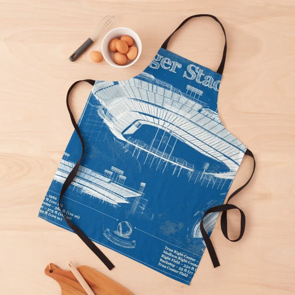 Dodger Stadium Apron Kitchen Tools Accessories Chef Uniform Women Apron