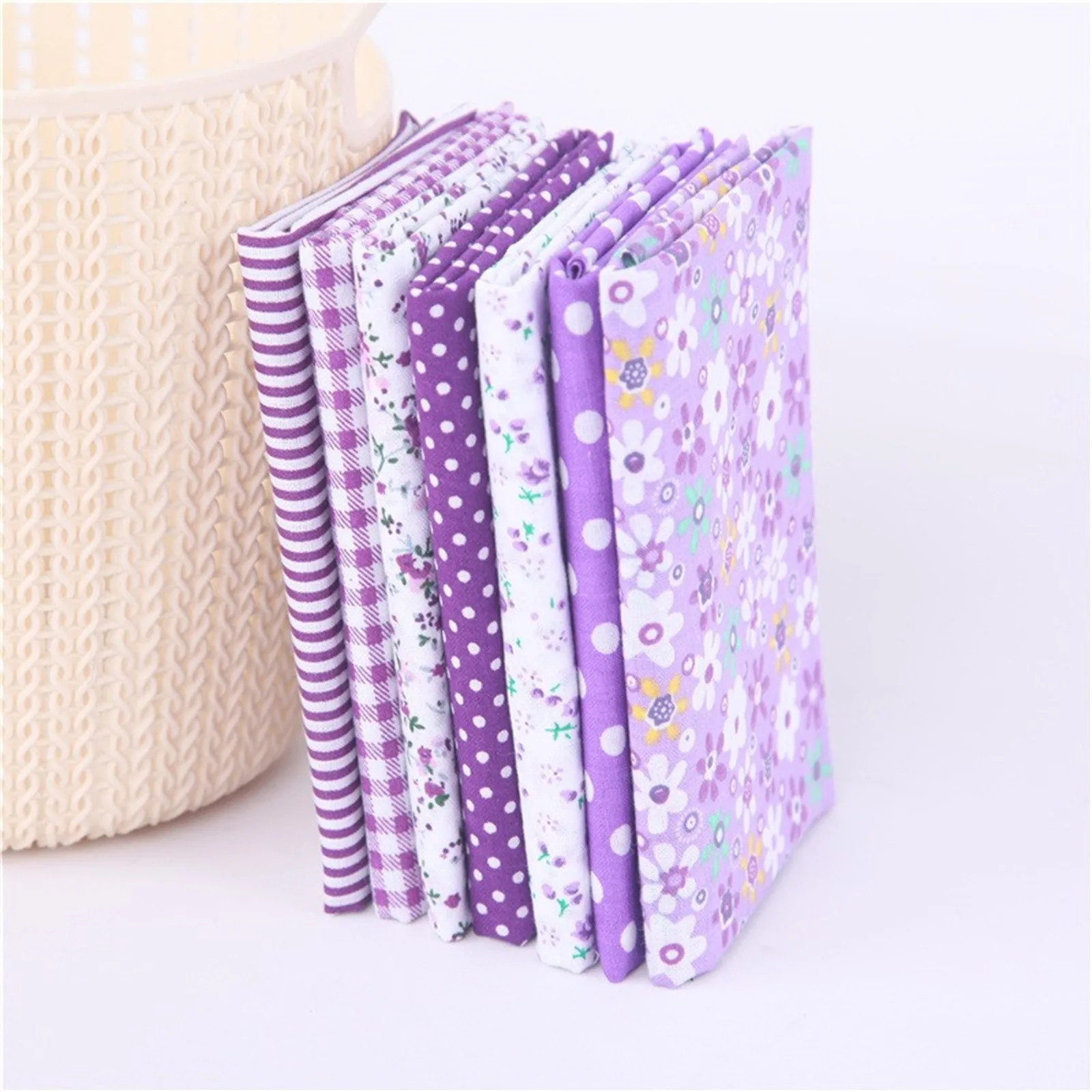 7pcs Cotton Quilting Fabric 25x25cm Square Rag Homemaker Sewing DIY Crafts Patchwork Quilting Sewing Scrapbooking Cloths