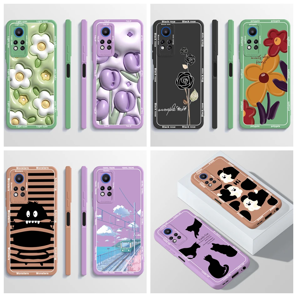 For Infinix Hot 11s NFC Case Flower Painted Soft Phone Silicon Cases Back Cover For Infinix Hot 11s NFC X6812B Hot11s NFC Fundas