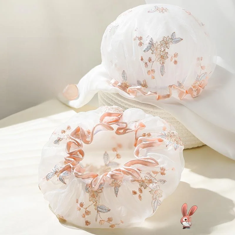 

Утолщенная двухслойная водонепроницаемая шапочка для душа и сушки волос для мужчин, женщин, детей, защита от масла и дыма, шапочка для ухода за волосами