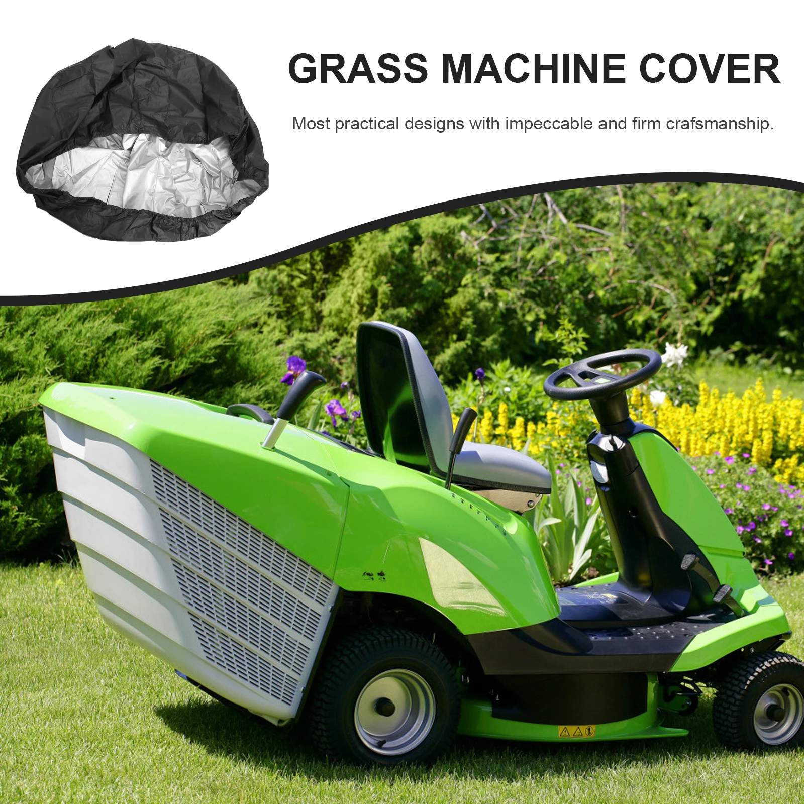 

Lawn Mower Waterproof Grass Machine Protector Outdoor Use Bike Dust Cover Portable Travel Grass Machine Cover Tool