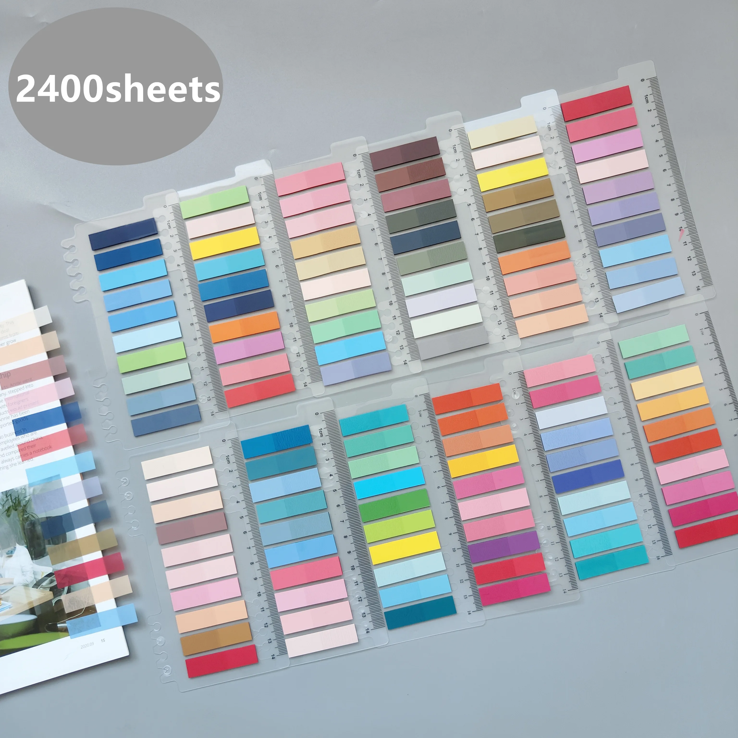 2400 Sheets Para Libros Transparent Self-Stick NotesTabs Stickers Bookmarks Reading Annotation Books Markers Notebook