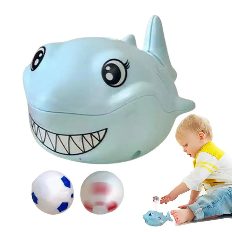 Air Blowing Ball Toy For Kids Cute Shark Children's Sensory Game Ball Blower With 2 Balls Suspended Blowing Ball Model For