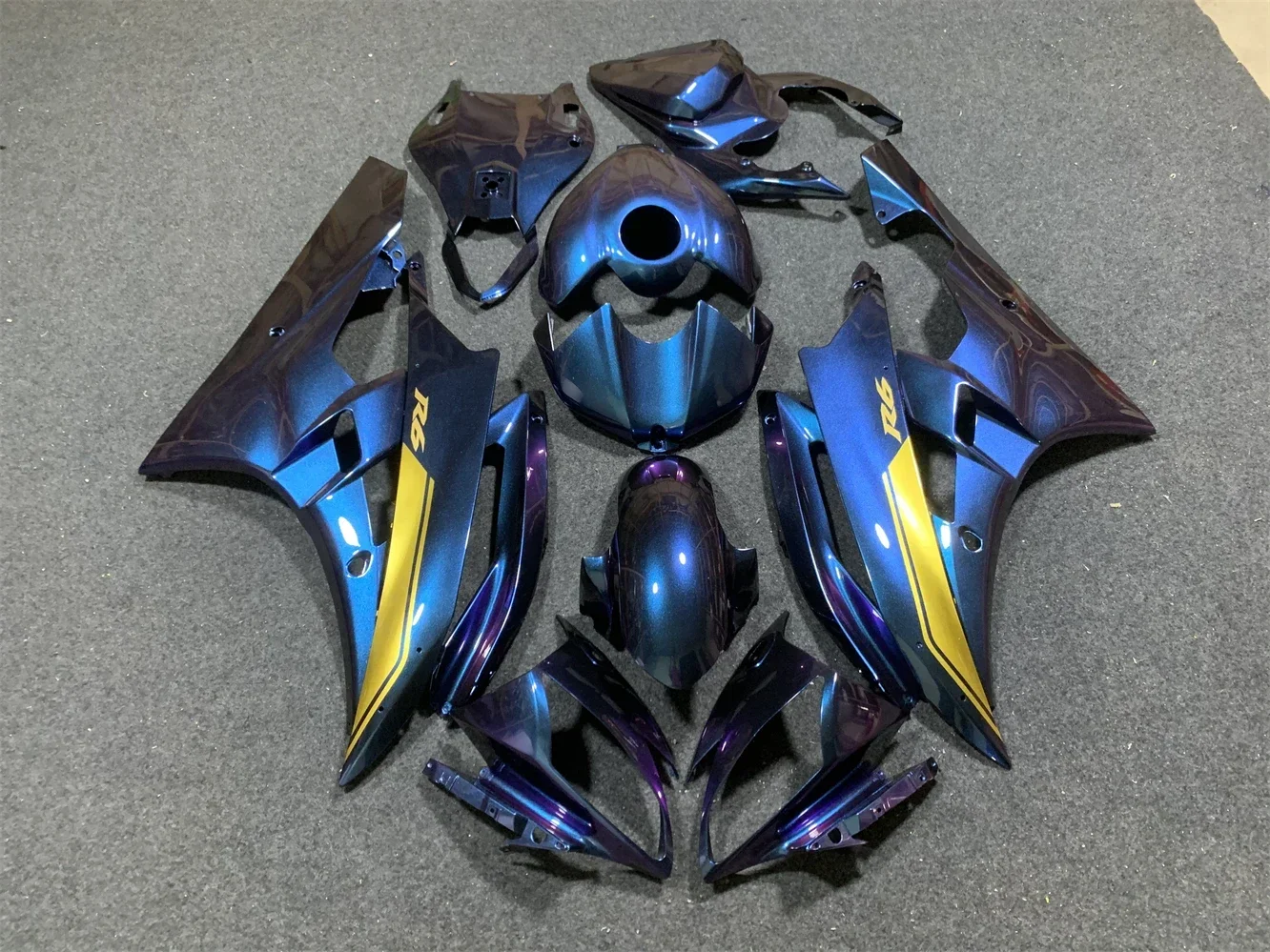 

New ABS Plastic Shell Motorcycle Fairing Kits Fit For Yamaha YZF 600 R6 2006 2007 06 07 Bodywork Set Custom Chameleon paint