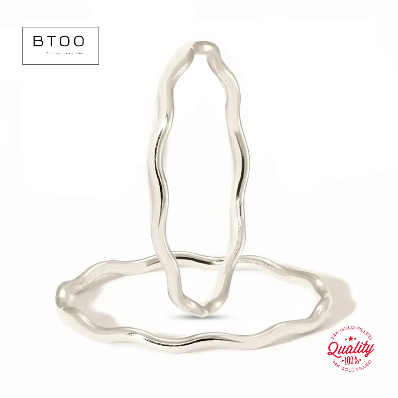 

Кольца Ripple Stacking Ring из стерлингового серебра 925 пробы, 1.27 мм (16ga), размеры US 5/6/7/8/9, оптом, фурнитура для DIY украшений