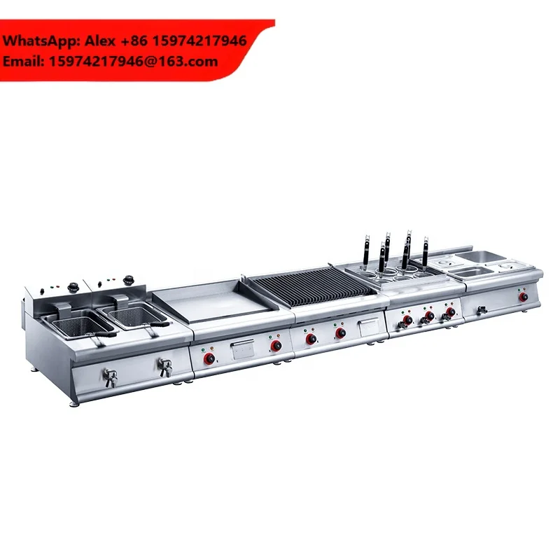 Commercial Kitchen Desktop Modular Electric BBQ Grillde Grill Fryer Noodle Cooker