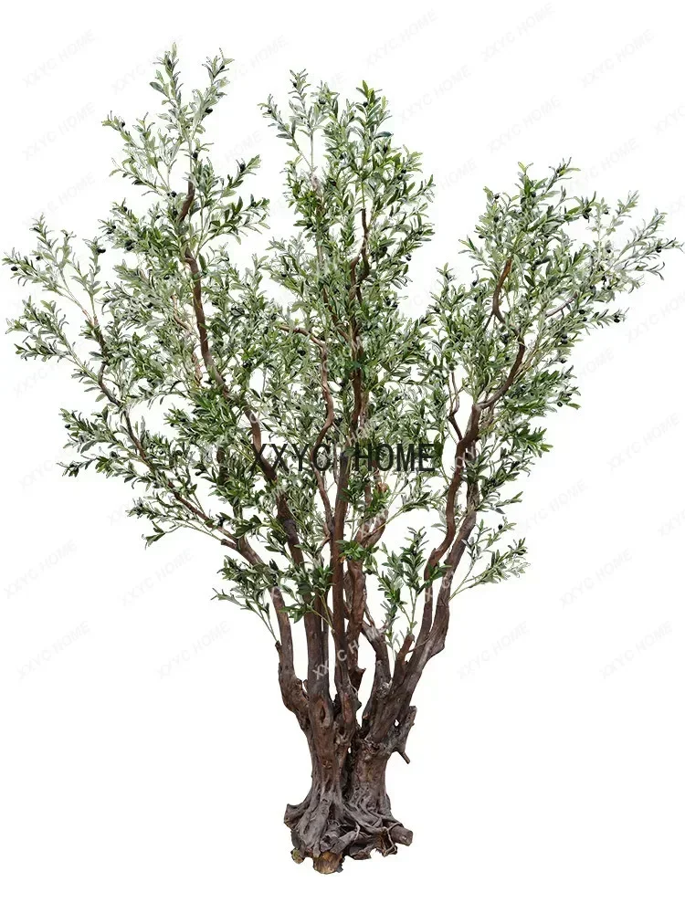 

Solid Wood Imitative Tree Dried Olive Tree Decoration Interior Decoration Floor Fake Trees Living Room Decoration Green Plant