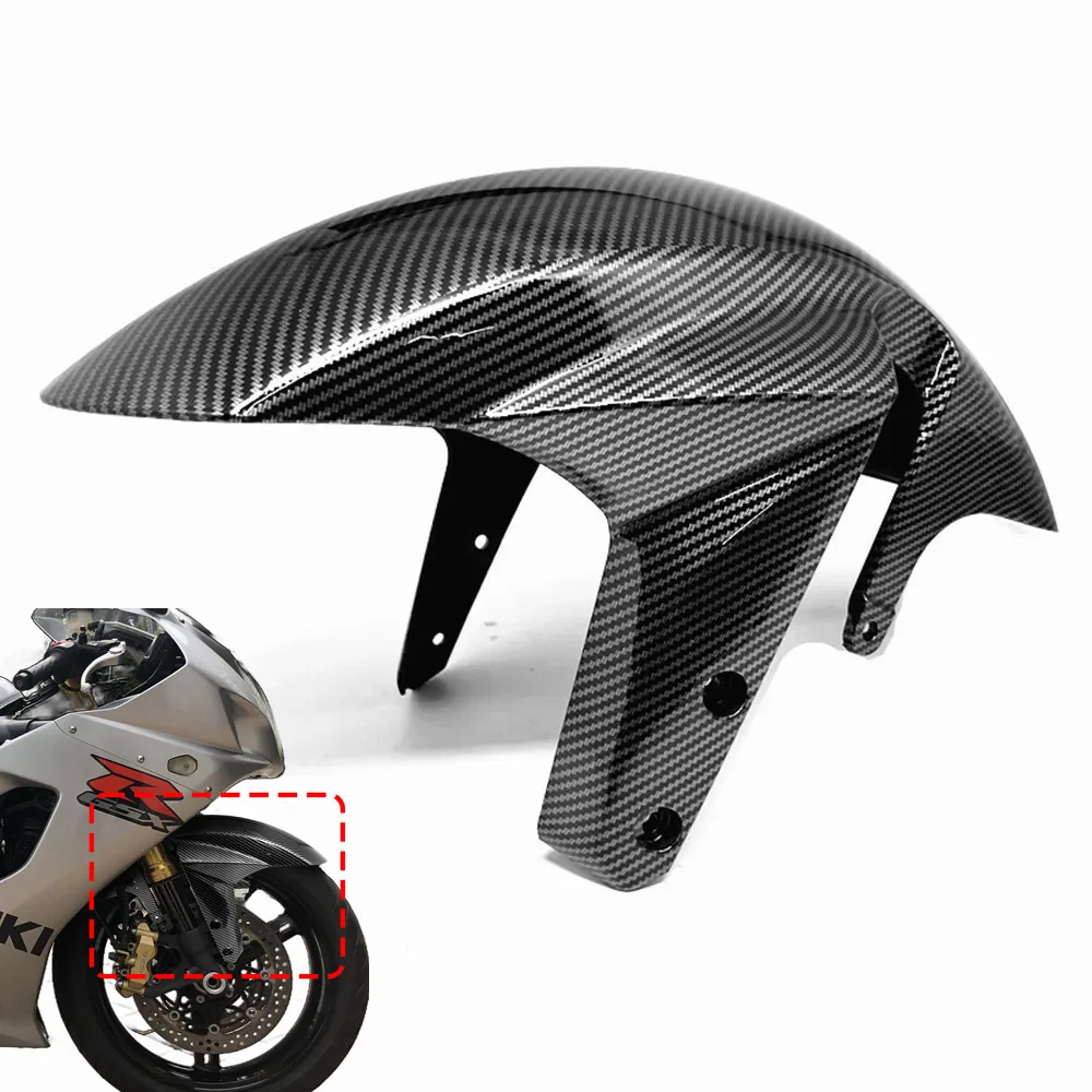 Carbon Fiber Pattern Front Mudguard Fender Fairing Cowl Accessories for suzuki gsxr 600 750 1000 gsx-r600 gsx-r750 gsx-r1000