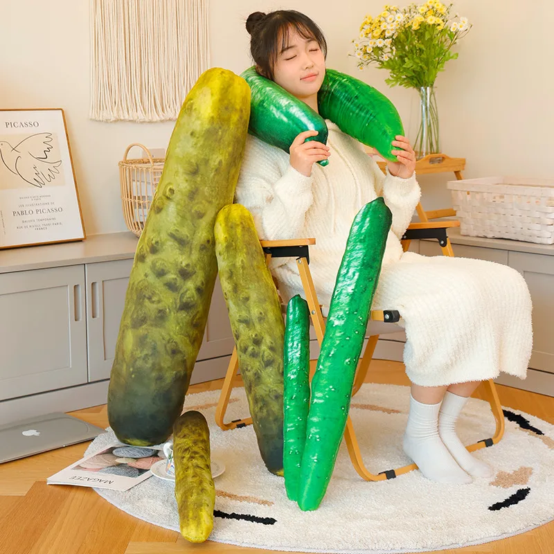50/70/110cm Huge Creative Simulation Cucumber Plush Toy Soft Stuffed Cute Fruits Pillow Funny Kids Children Birthday Gift Doll