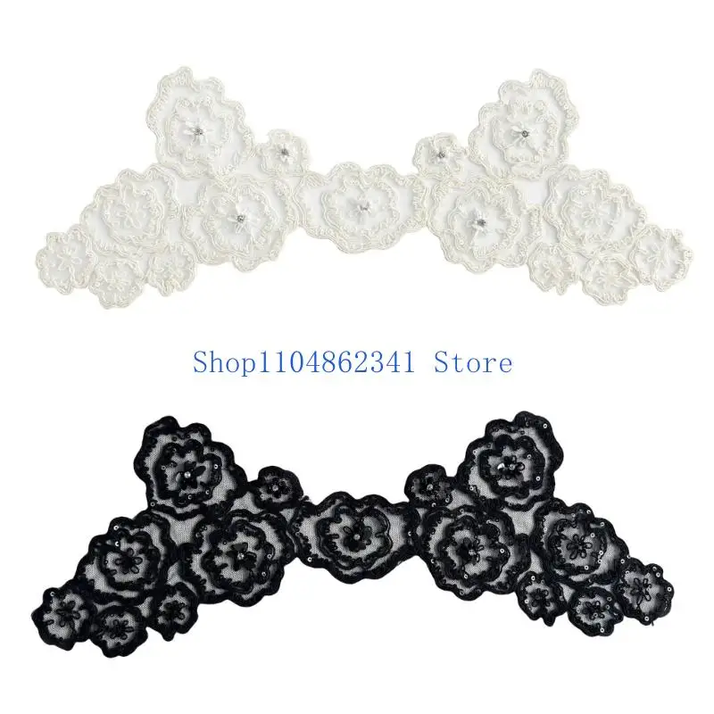 

5asd Mesh Sequins Fabric Patches For Garment Decoration Sewing On Craft Project Accessory Party Costume Decorative Applique