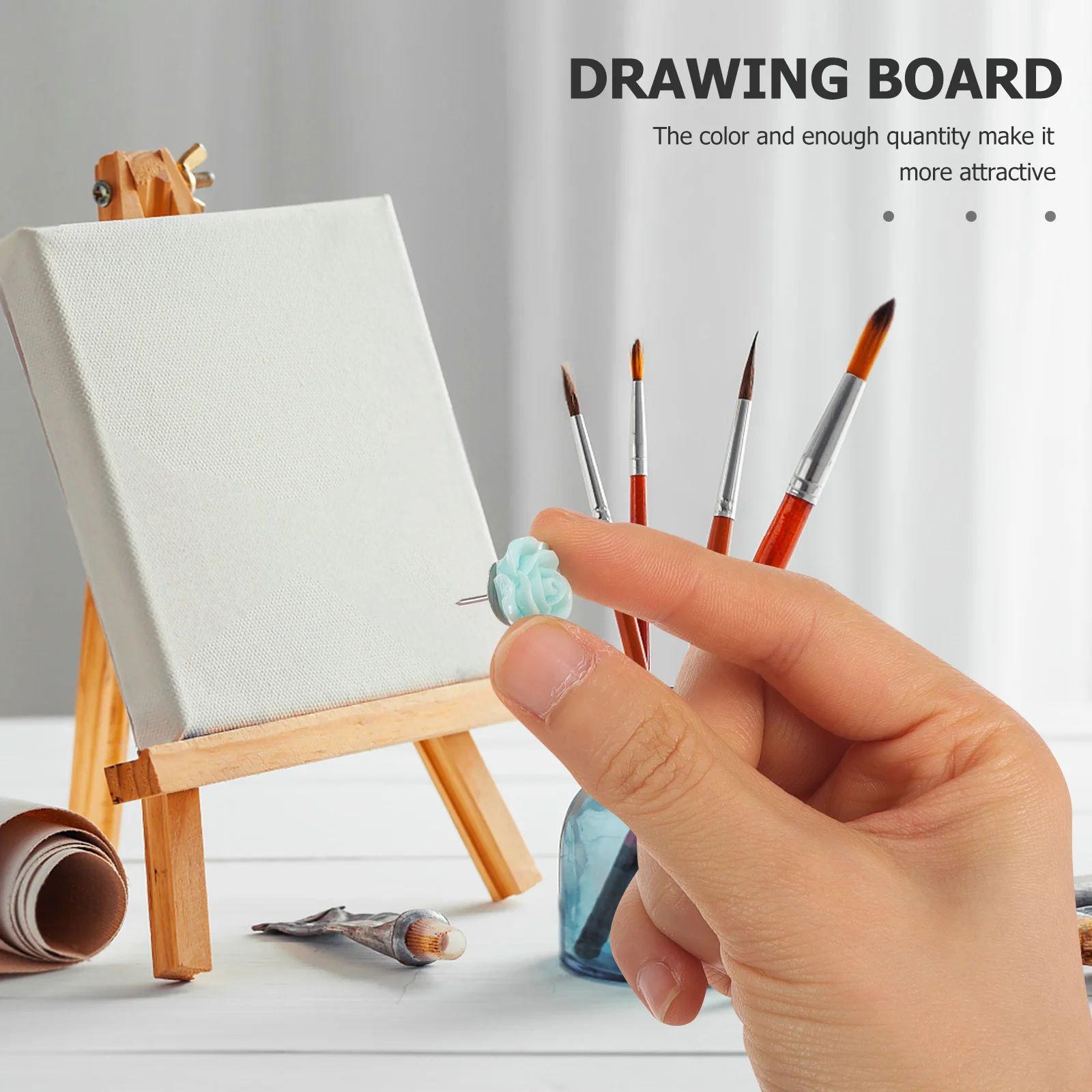 

30Pcs Multi-Function Rose Tacks Decorative Thumb Tacks Household Flower Pushpins Exquisite Workmanship Long-Lasting Practical