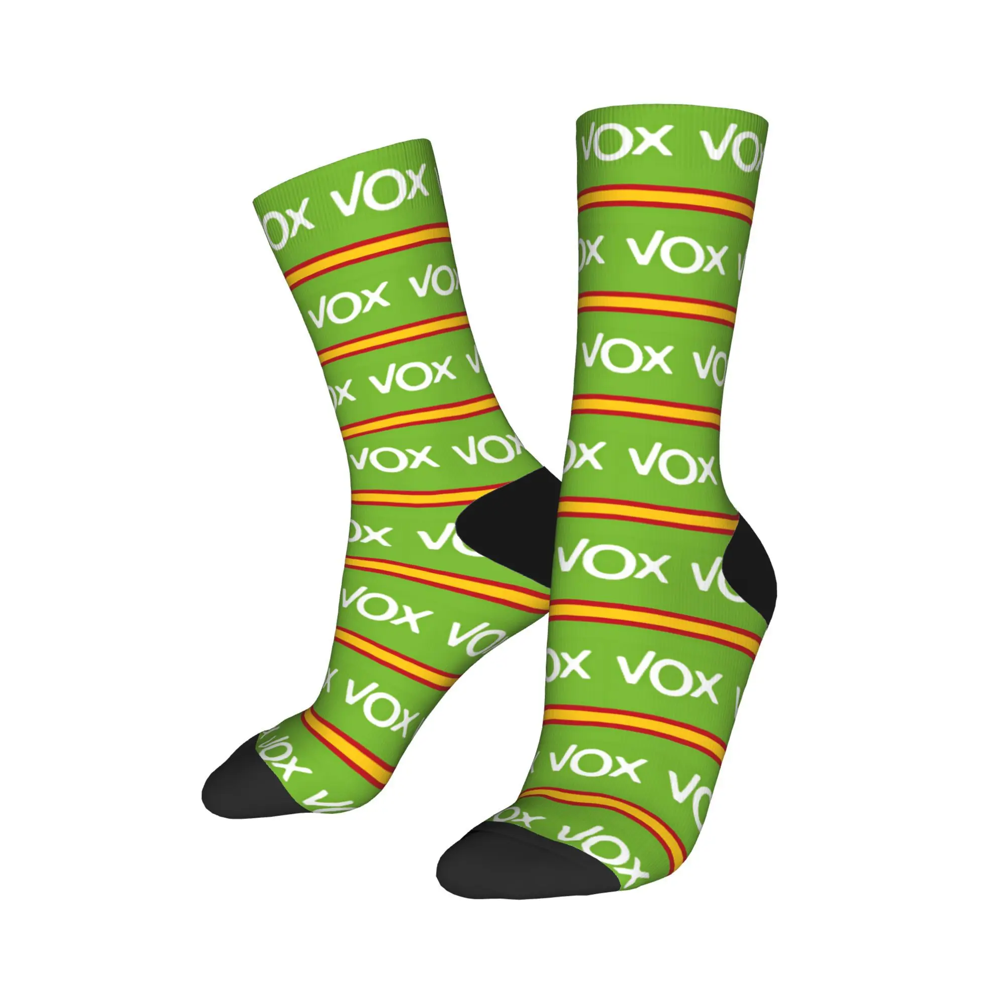 Fashion Men's Socks Harajuku Spain Vox Logo Sock Polyester Spain Flag High Quality Women's Socks Spring Summer Autumn Winter,