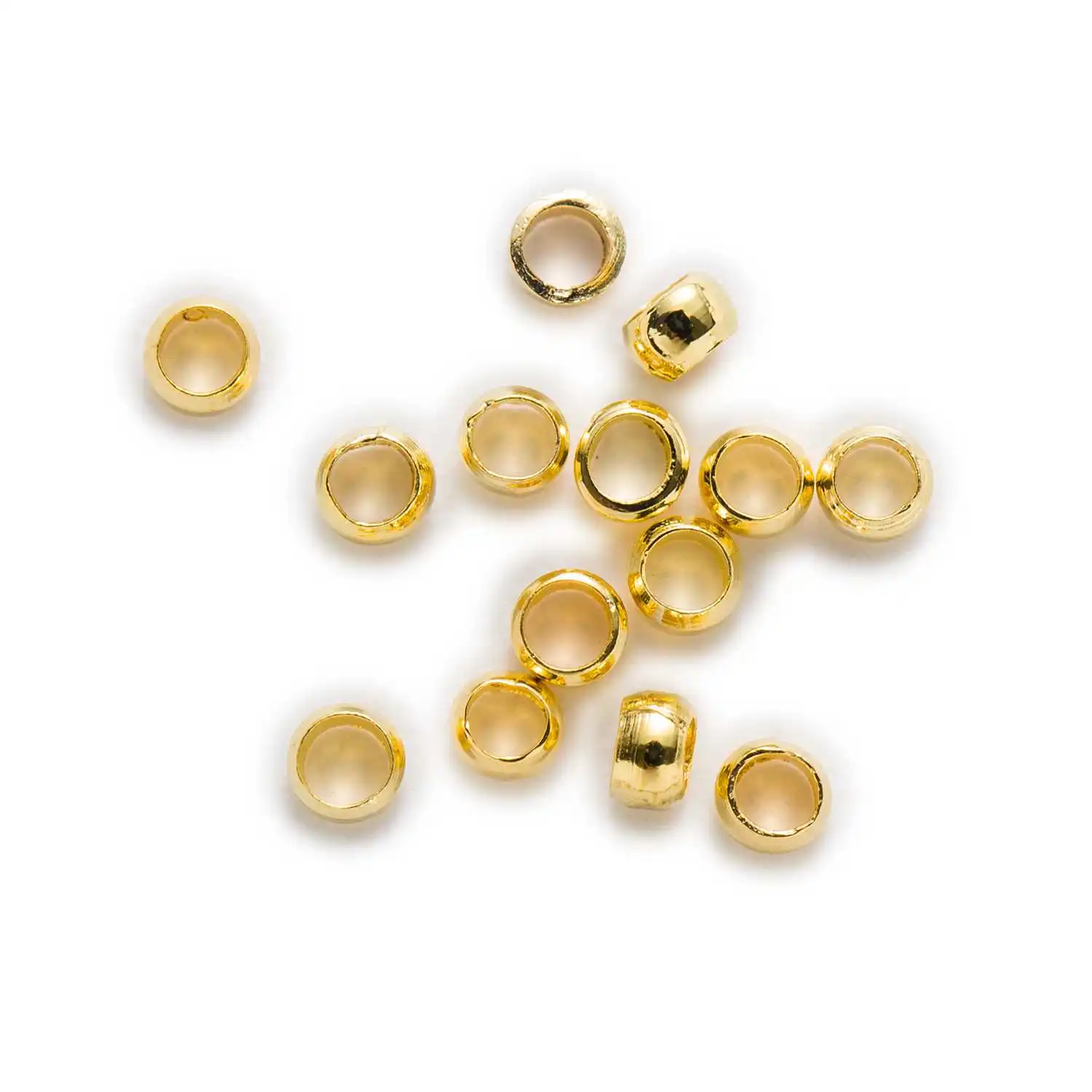 

500pcs Copper String Stopper Beads, Positioning Spacers for Elastic Cord, Jewelry Making Crimp Beads