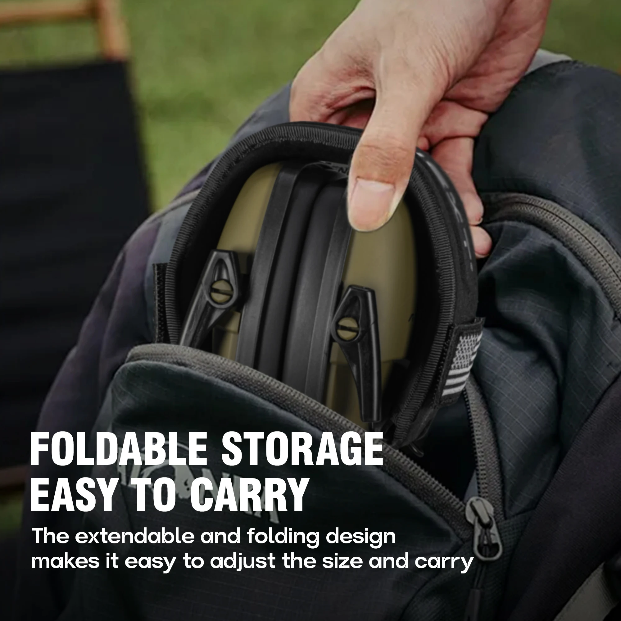 Anti-Noise Ear Plugs Tactical Hunting Folding Ear Defenders Ear Protector Ear Muff Hearing Protection Soundproof For Shooting