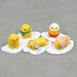 Anime Characters Gudetamas Yolk King Lazy Eggs Gashapon Doll Model Toy Figures Desktop Decoration Ornaments Kids Gifts