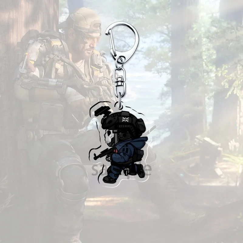 Call of Duty Popular Game Peripheral Acrylic Keychain Backpack Pendant Cool Comic Exhibition Gifts Game Keychain Collection