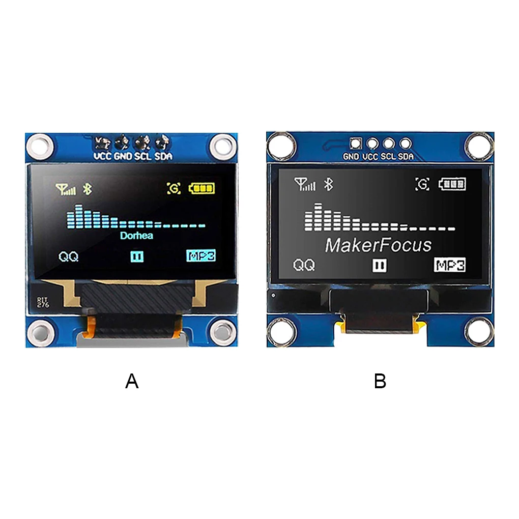 DC 3.3-5V 0.96 Inch OLED Screen Module Development Board Digital Display Circuitboard Self-luminous Replacement for Arduino UNO