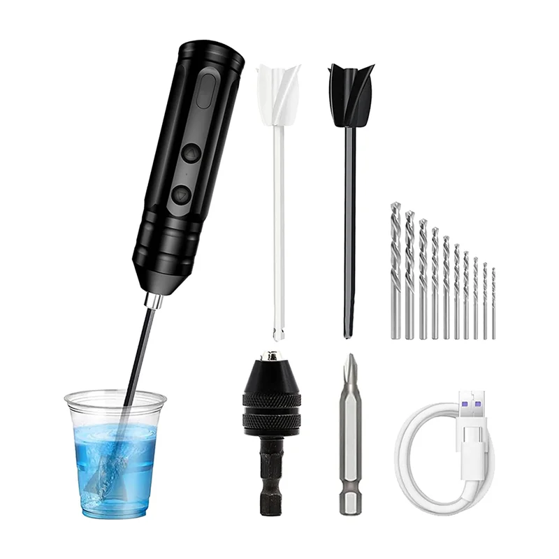 Electric Resin Mixer,Electric Resin Drill Set,Cordless Pin Vise for Resin Casting Molds, for Tumblers Epoxy Resin Molds