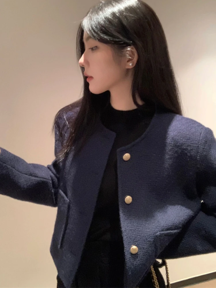 

Куртки женские в корейском стиле ретро простые элегантные женские весенне-осенние верхняя одежда темпераментные модные пальто с длинными рукавами Harajuku