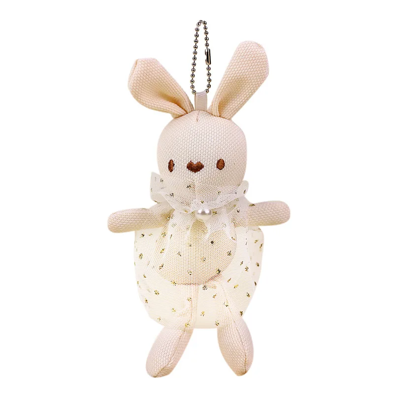 new Corn yarn skirt rabbit plush toy rabbit doll small size skirt rabbit clothing pendant bag pretty accessories rabbit doll