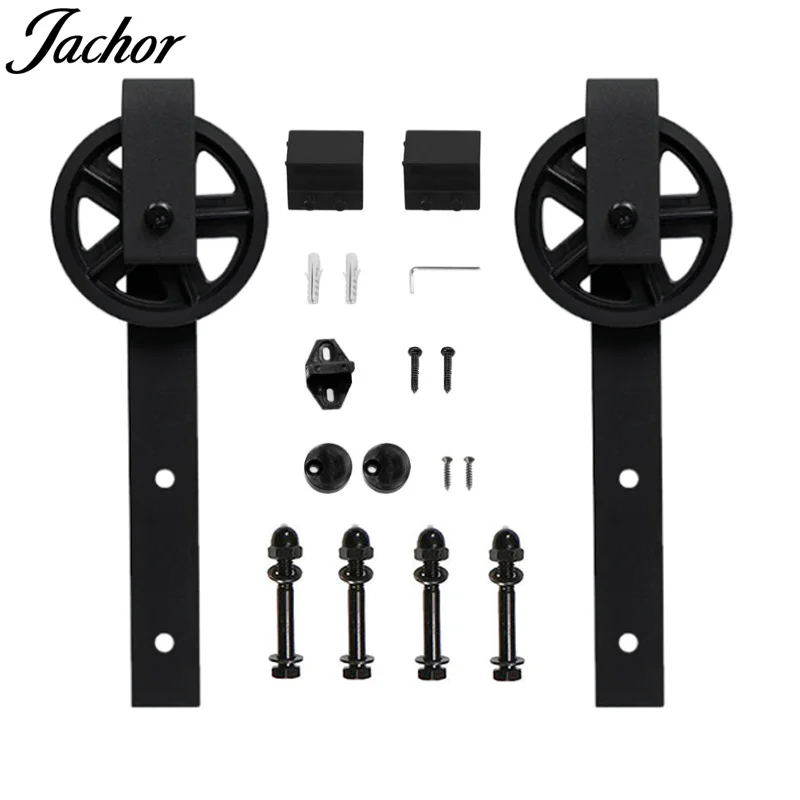 

Indoor Sliding Barn Door Hardware Kit Wood Door Closet Set Roller for Interior Sliding Door (not Include Track)