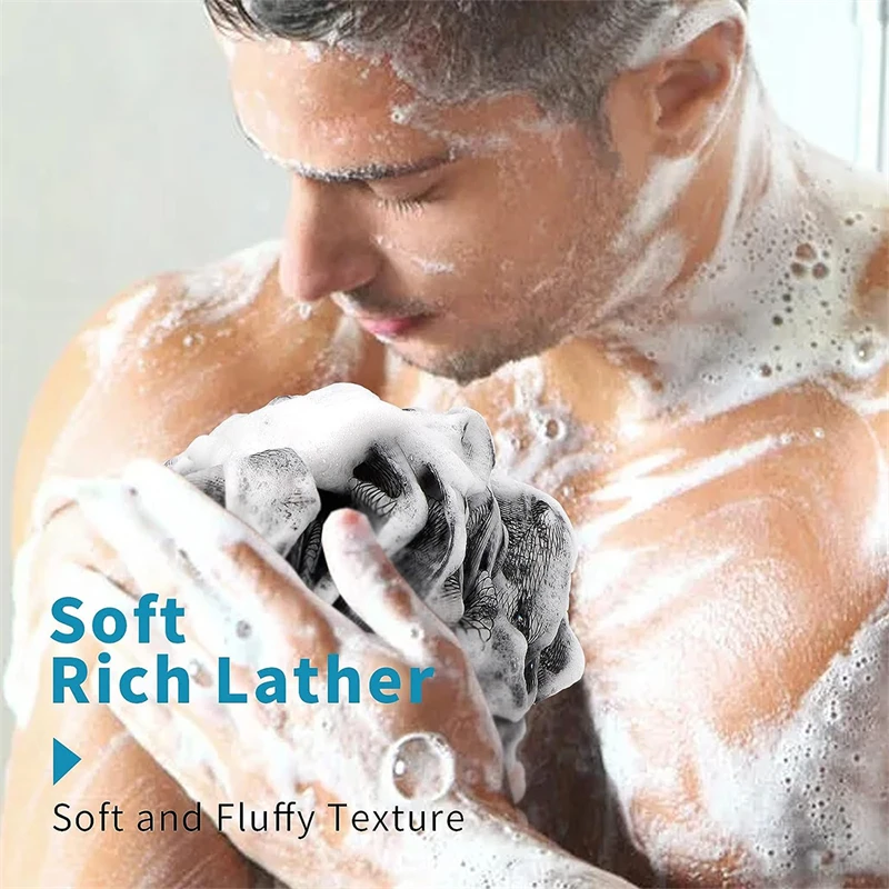 Bath Sponge Shower Loofah Soft Mesh Body Wash Scrubber Exfoliator Puff Shower Sponge Essential Skin Care for Women & Men Bathing