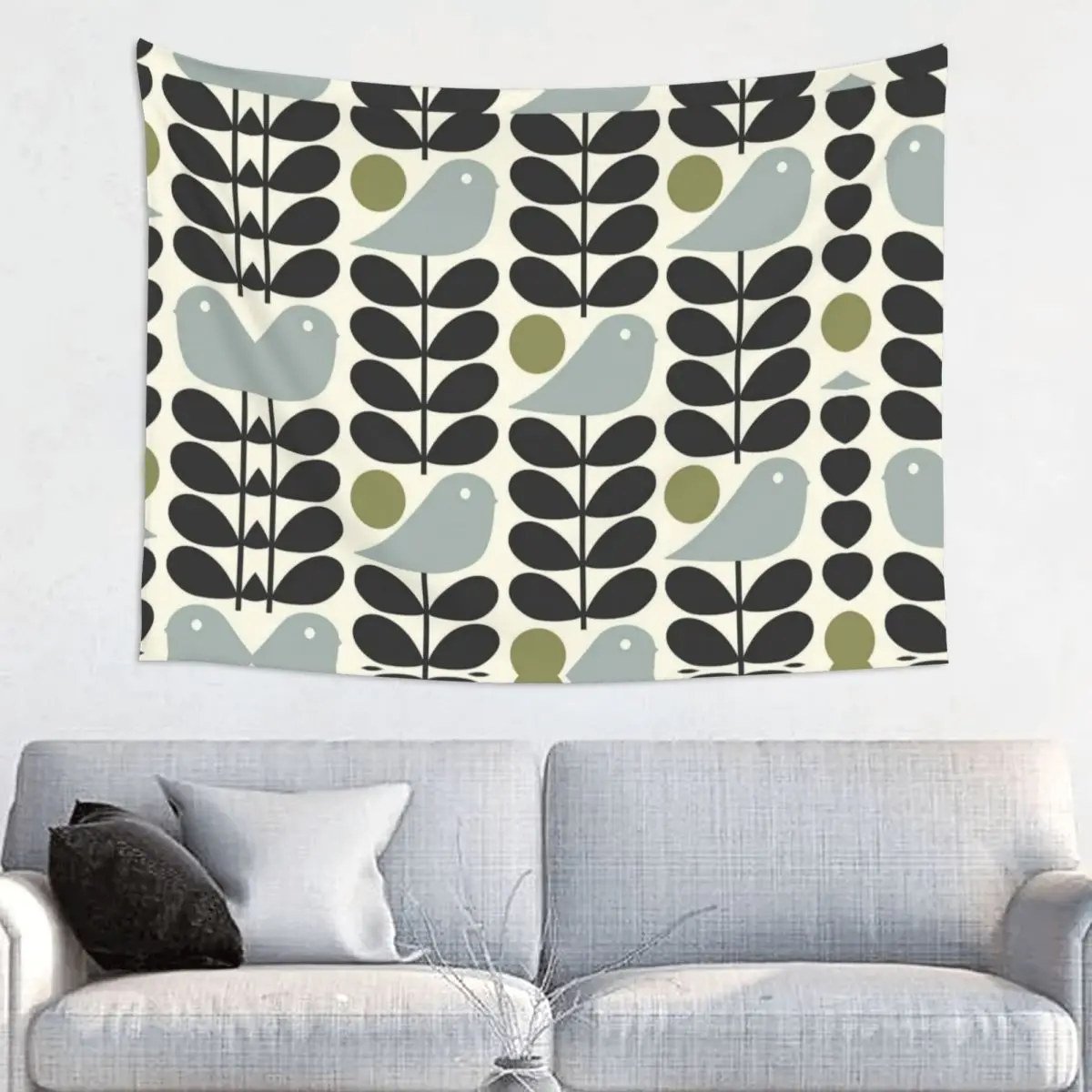 Custom Hippie Bird Orla Kiely Abstract Design Tapestry Wall Hanging Room Decor Scandinavian Tapestries Dorm Decoration