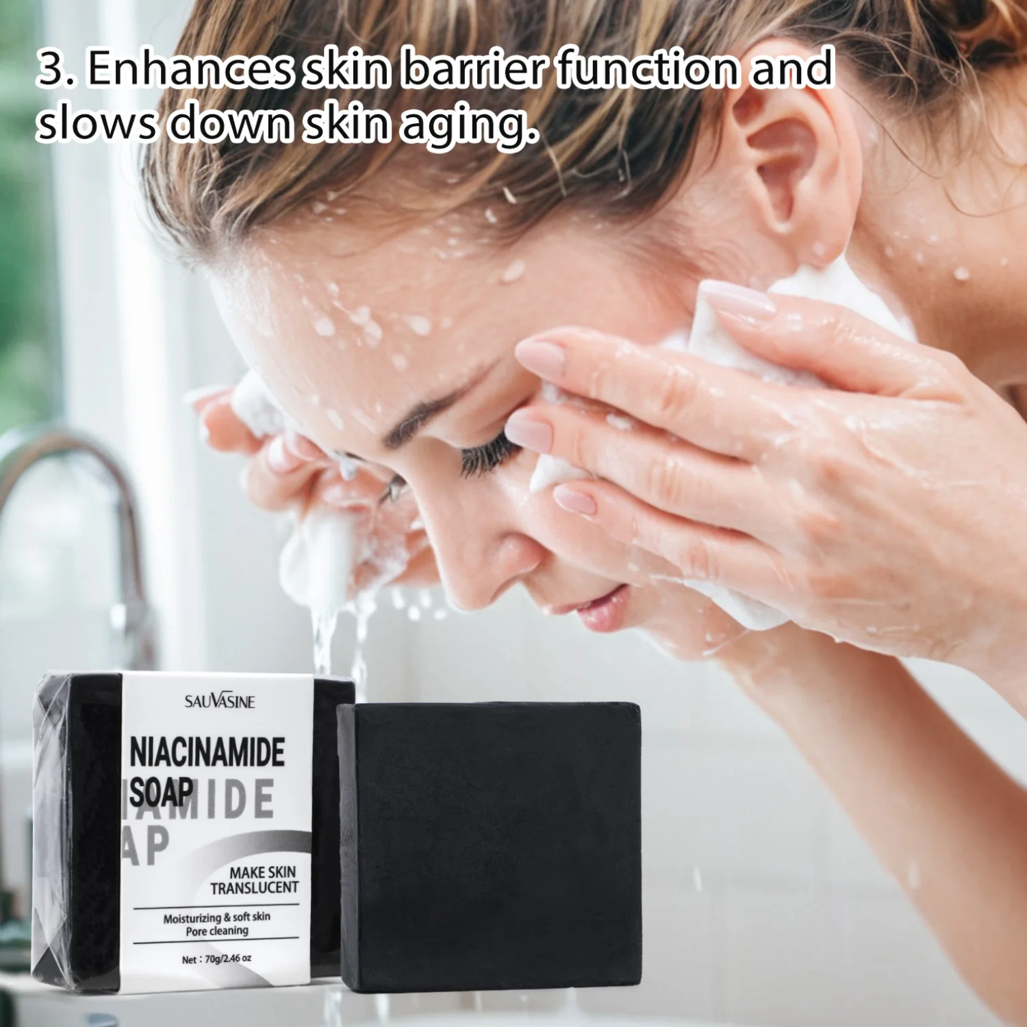 Niacinamide soap 70g Deep Cleansing Body moisturizing skin handmade soap