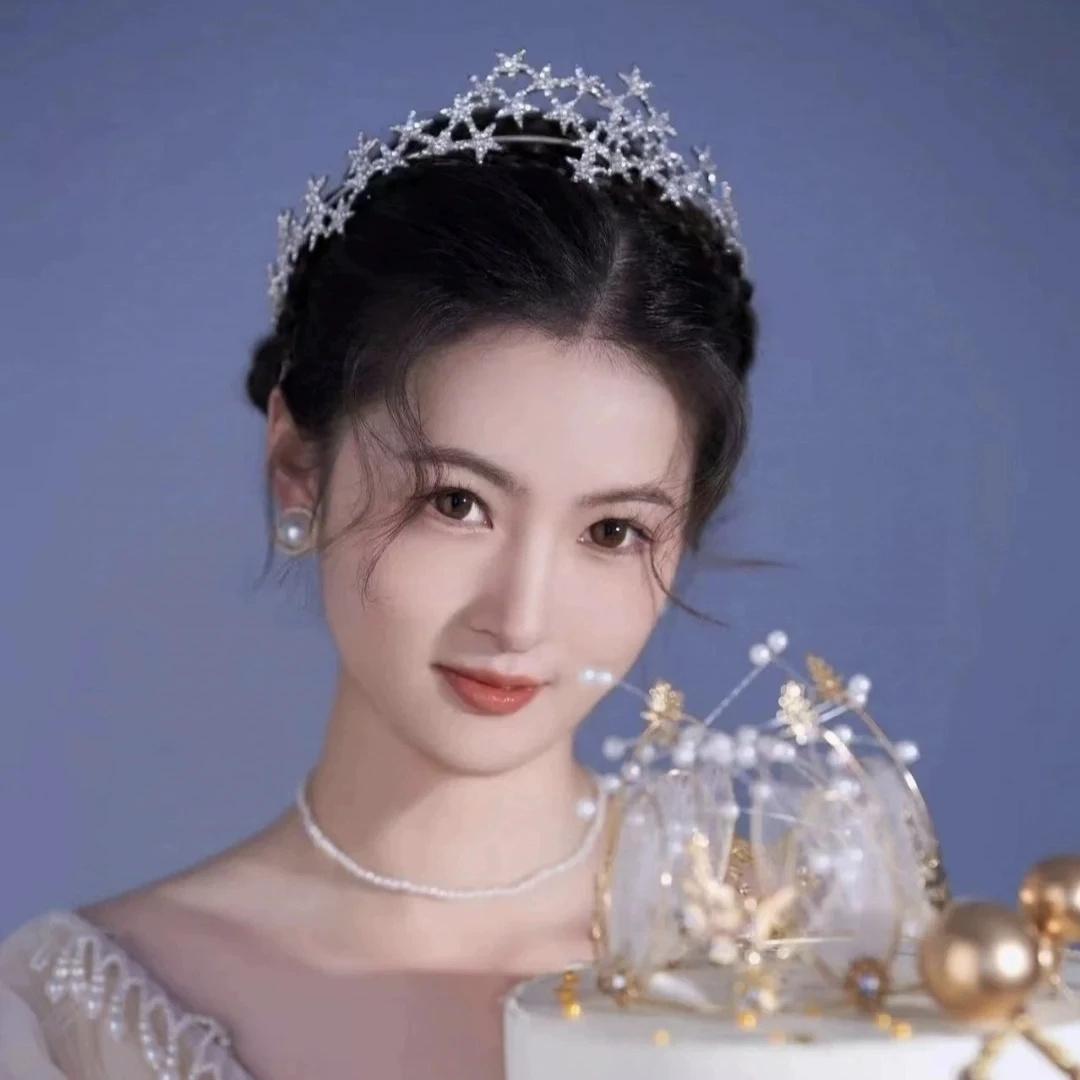 

Повязка для волос в корейском стиле с сказочной звездой, романтический свадебный аксессуар, свадебное украшение для волос в лесном стиле