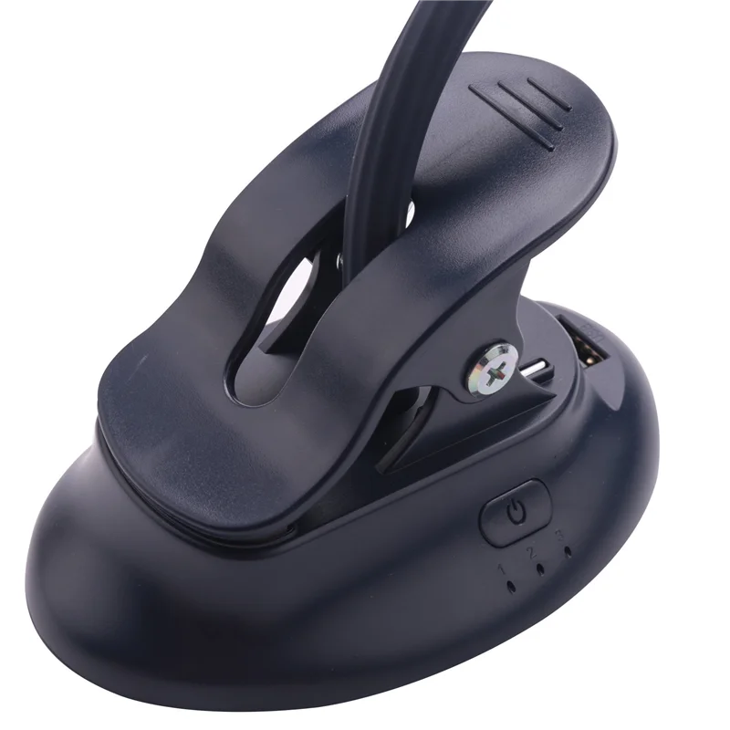 A02M-3X Mini Clip Stroller Fan,3 Speeds Settings,Flexible Bendable Usb Rechargeable Battery Operated Quiet Desk Fan Navy Blue