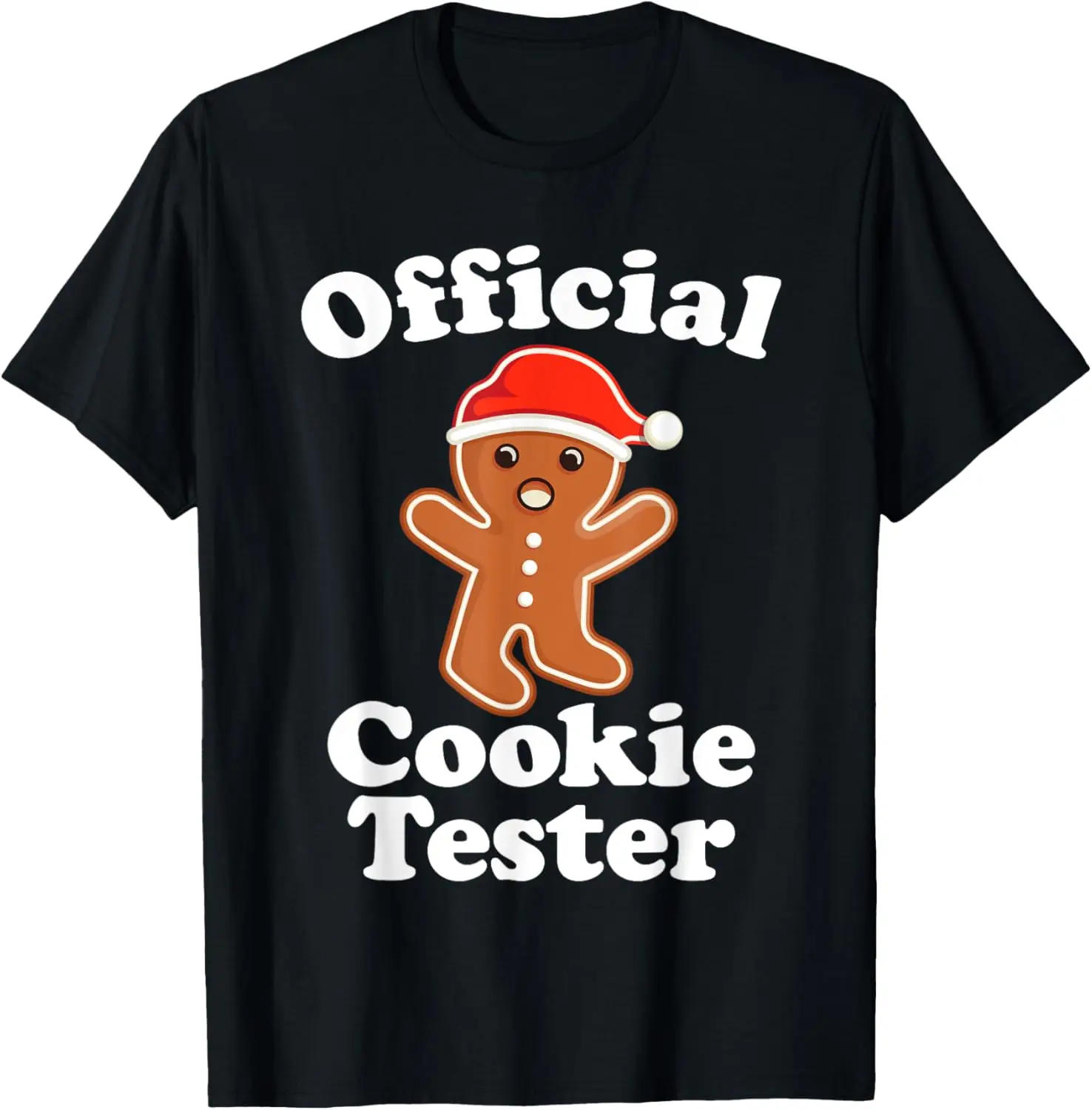 Funny Gingerbread Man Official Cookie Tester Christmas T-Shirt