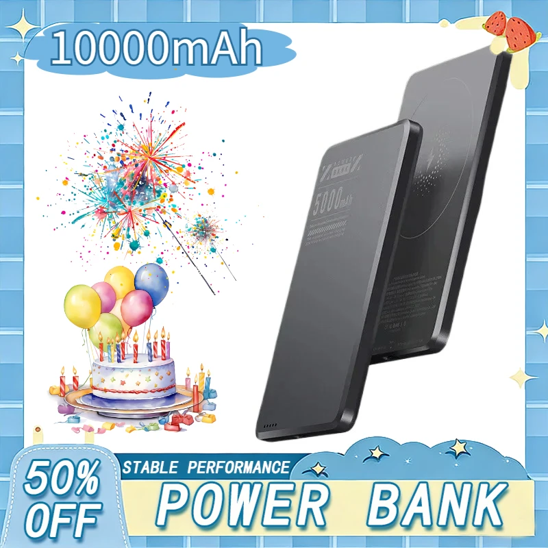 

Беспроводной магнитный внешний аккумулятор New PD20W 5000 мАч с быстрой зарядкой, большой емкости, подходит для iPhone/14/15/16, Xiaomi