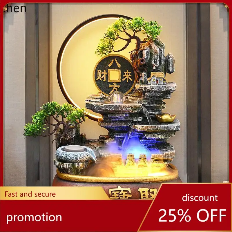 CZ   fountain for living room, circulating water landscape, fortune wheel for office, desktop humidifier and decorative piece