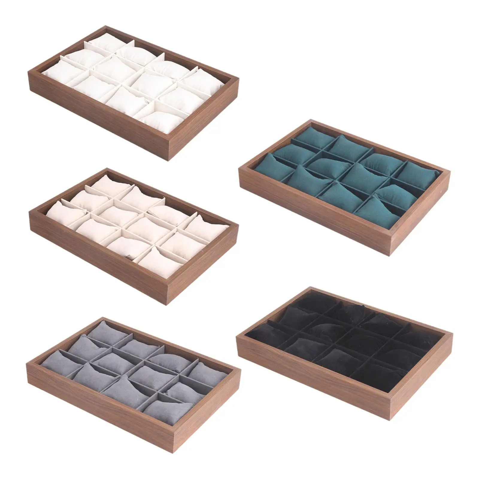 

Органайзер для ювелирных изделий с 12 сетками, держатель для часов 14x9,6x2 дюйма