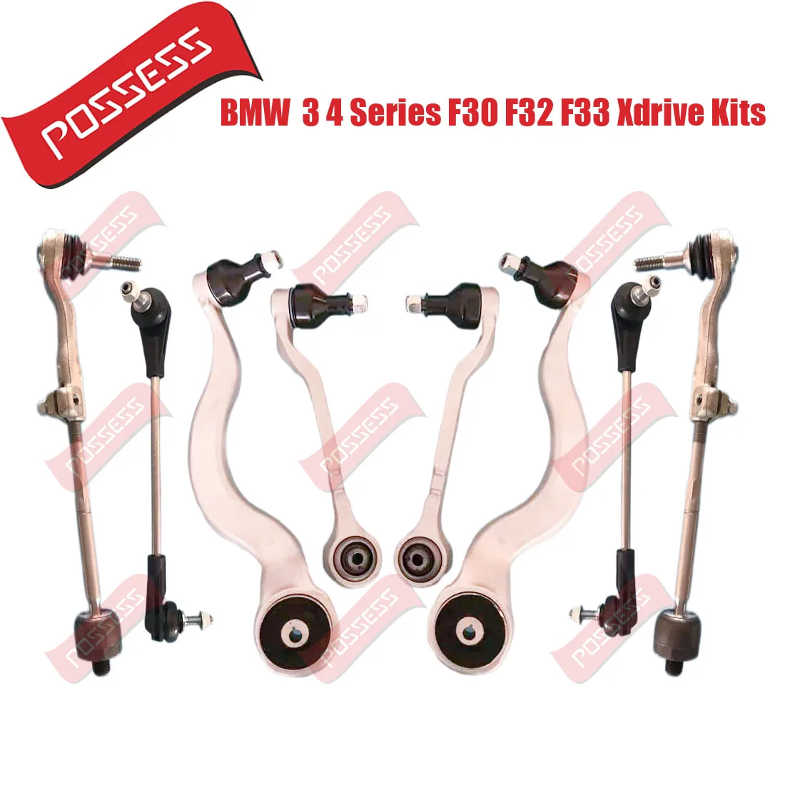 8 Pieces Front Control Arm Stabilizer Link Tie Rod Kits For BMW 1/2/3/4 Series F30 F20 F21 F22 F31 F32 F33 F34 F36 F35