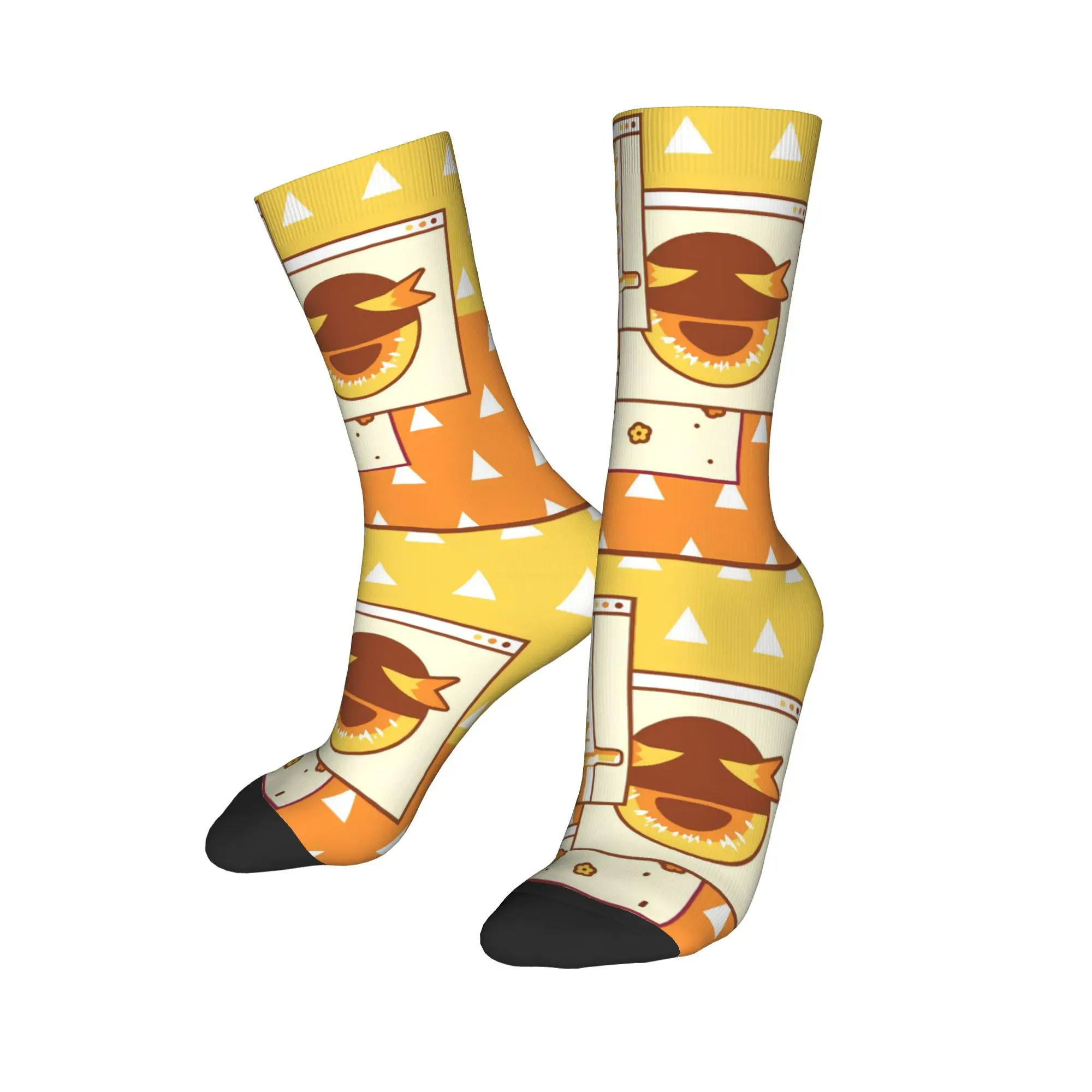 Demons Slayers Anime Socks Men's Women's Polyester Casual  Socks Novelty Spring Summer Autumn Winter Middle Tube Stockings Gift
