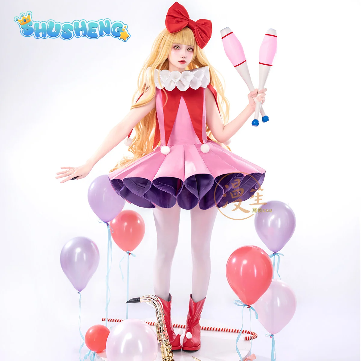 Anime Cosplay Pink - リマ・マシロ ジョーカー衣装 しゅごキャラ！ コスプレ衣装フルセットピンクの花びらふわふわスカートハロウィンパーティーガールコスプレ制服