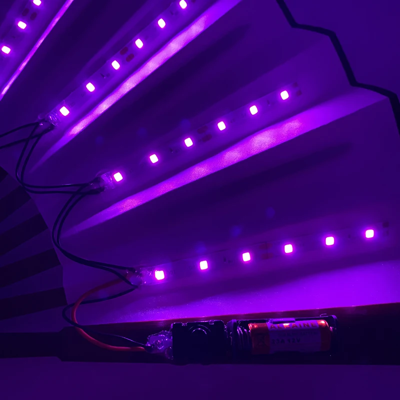 10-Zoll-LED-Faltfächer für Party, RPG, Lolita, Tanz, Bühnenaufführung, Nachtclub-Zubehör, LED-Handfächer, leuchtender fluoreszierender Fächer – Detail 5